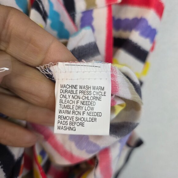 Womens Dockers 93 Small Button Down Shirt Colorful Pastel Striped Deadstock - Picture 4 of 9